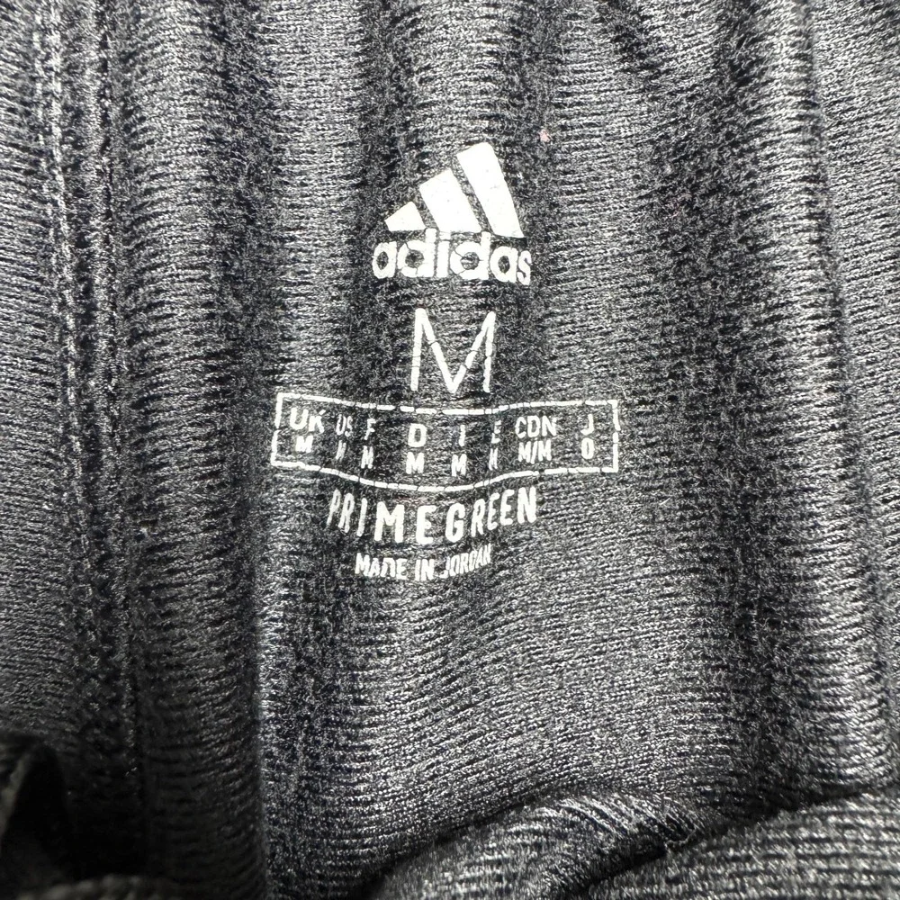 Adidas Prime Green Athletic Striped Track Pants Black Men's Size Medium
